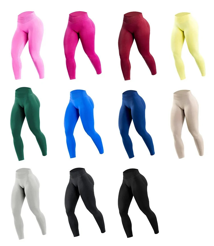 Women’s High Waist Yoga Pants – Peach Butt Lift Seamless Leggings