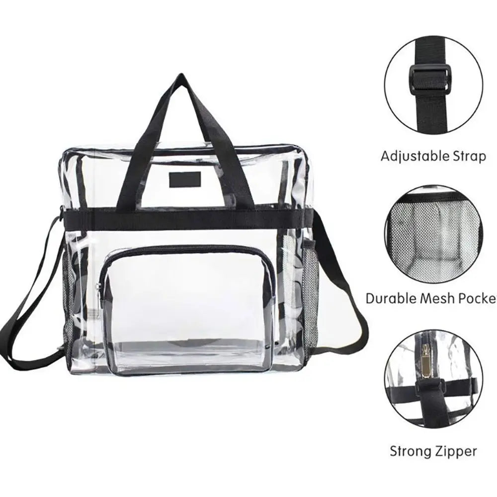 Stadium Approved PVC Clear Purse Large Capacity Clear Bag Clear