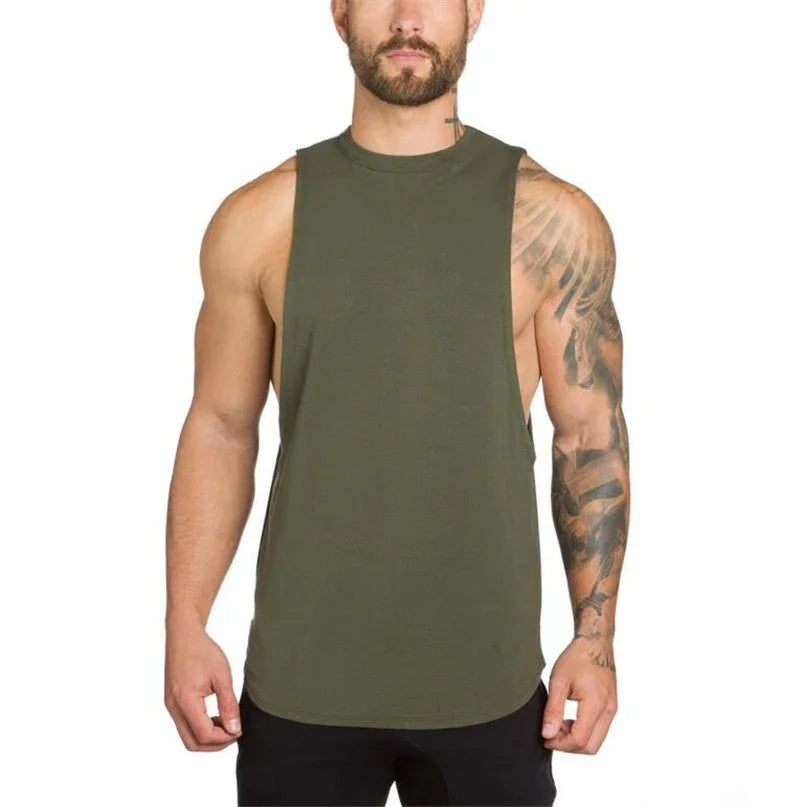 Plain Vests Mens Bodybuilding Muscle Tank Tops Gym Fitness Sport