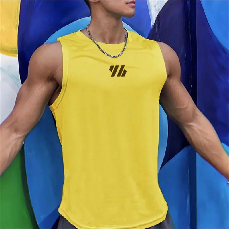 2023 newest Summer Gym Vest High Quality mesh Shirt Sleeveless