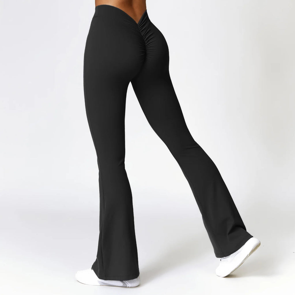 Women Flare Pants Sport Seamless Leggings High Waist Yoga Leggings Gym