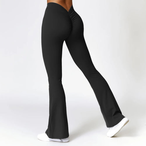 Women Flare Pants Sport Seamless Leggings High Waist Yoga Leggings Gym