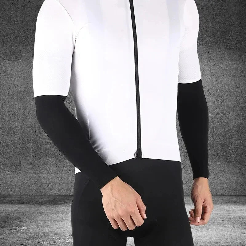 Ice Silk Sports Arm Sleeves Cycling Sun UV Protection Outdoor Travel
