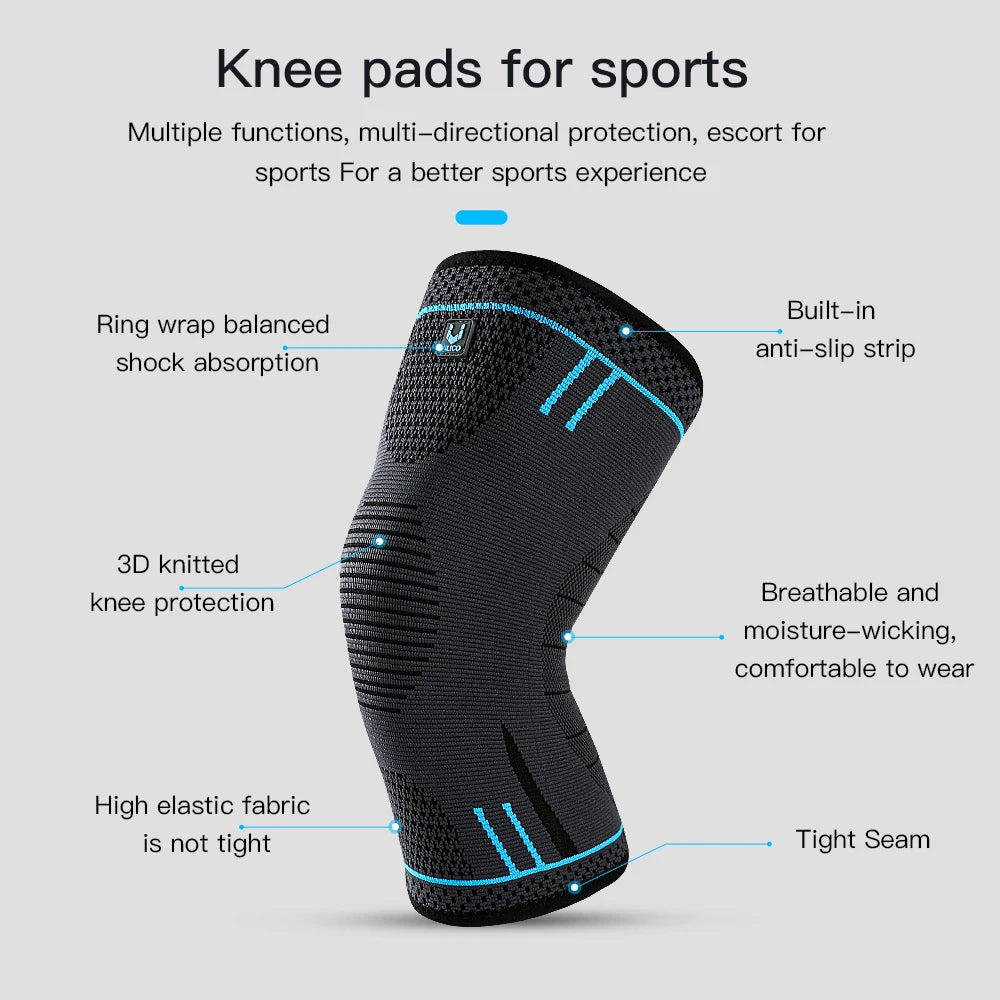 Compression Knee Support Sleeve – Breathable Elastic Knee Pad