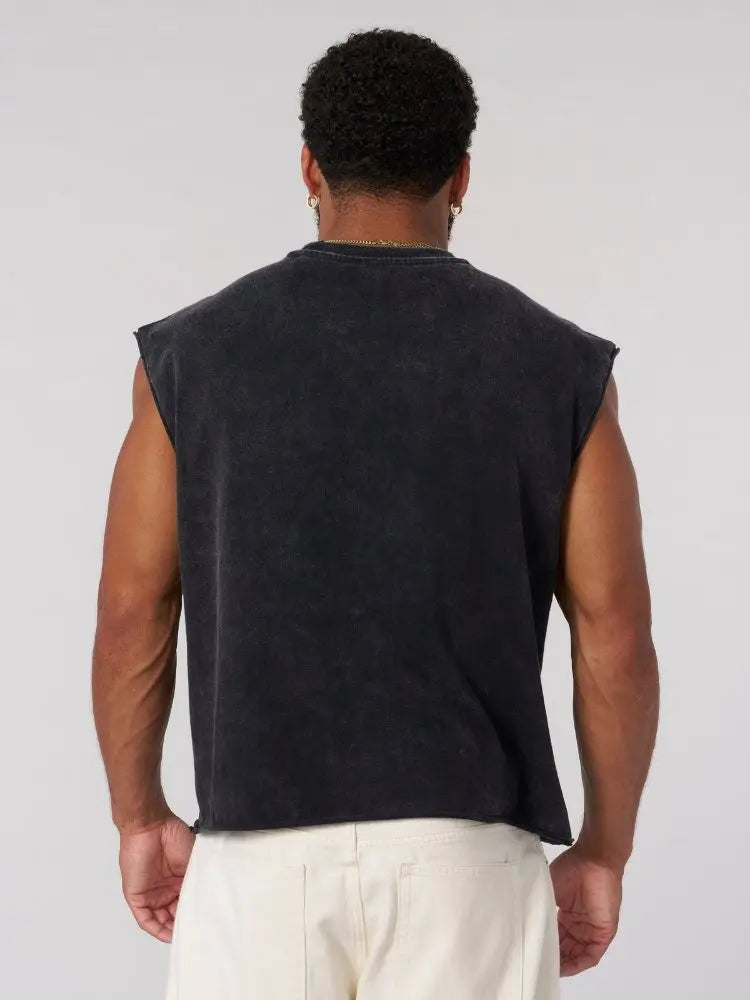 ALMASTRONG Men’s Sleeveless Cotton Tank Top – Gym & Fitness Training Vest