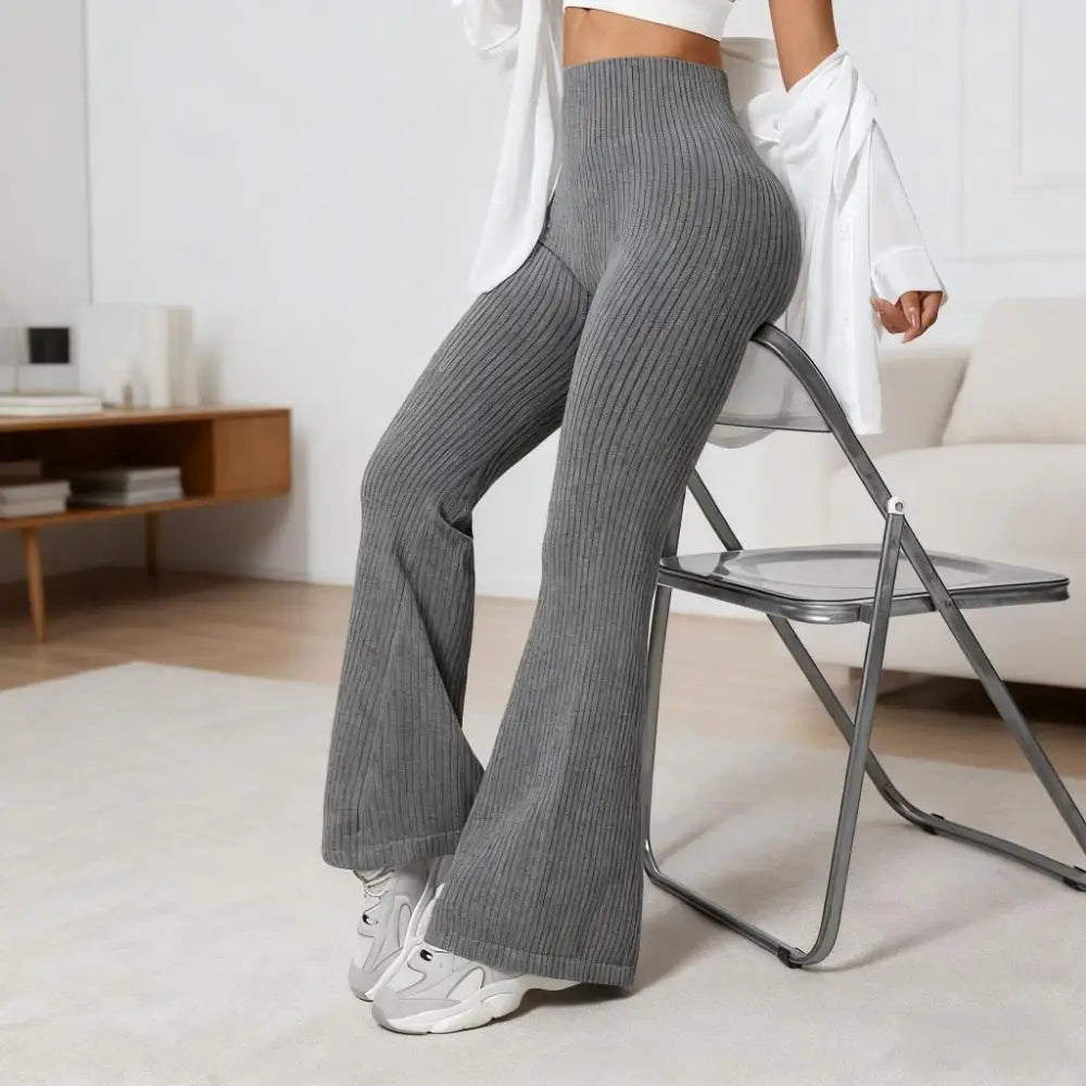 Breathable Flared Trousers Yoga-to-Street Chic Athleisure Fitness