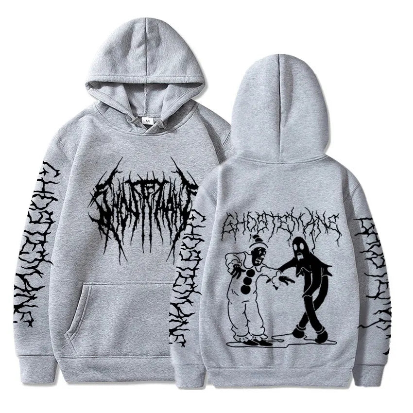 Ghostemane Double Sided Print Hoodie Men's Fashion Hip Hop Metal Rock Hoodies Gothic Oversized Sweatshirt Tracksuit Streetwear - ALMASTRONG