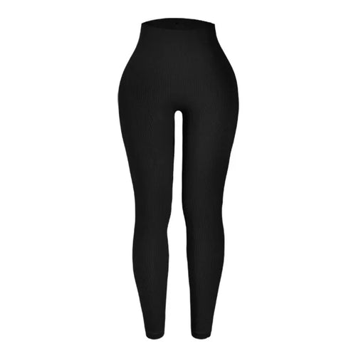 Thread Knited Leggings Women Seamless Slim Tights Gym Trainning
