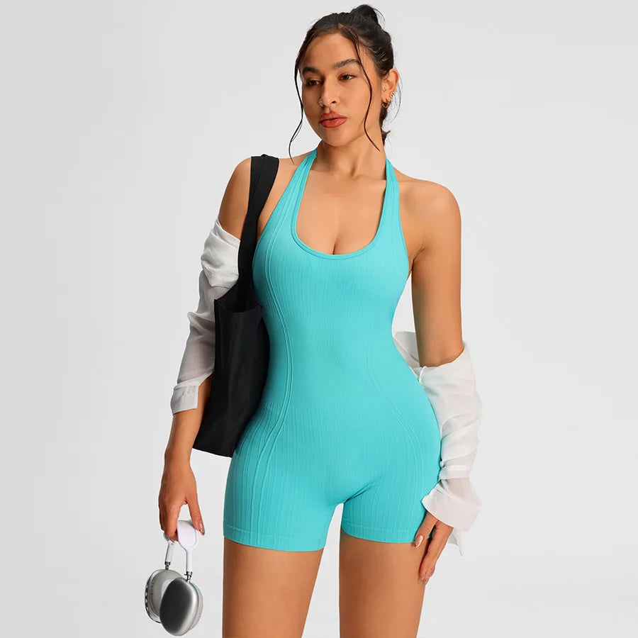 Summer Rompers Sportswear Woman Gym Combi-pants Women Jumpsuits Sport