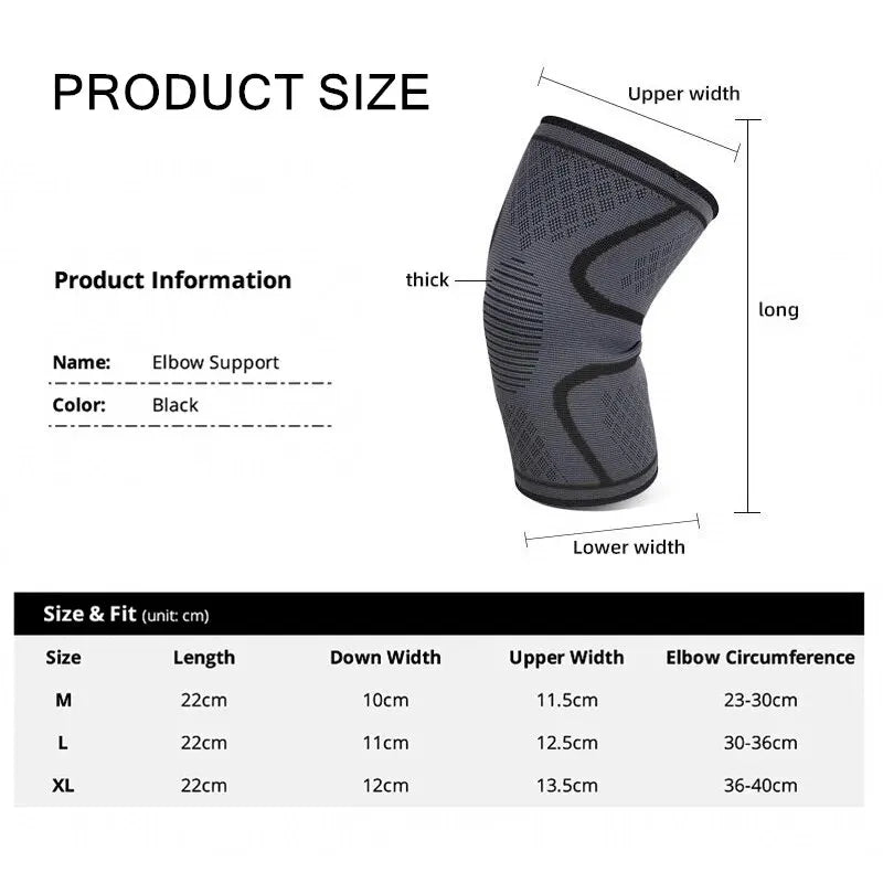 1 Piece Elbow Support Elastic Gym Fitness Nylon Protective Pad Absorb