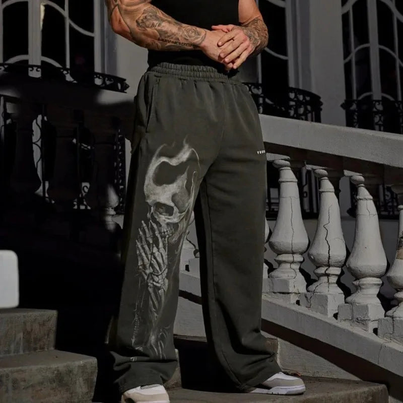 Fashion brand printed high street casual pants jogging sports casual fashion sports street sports retro pants new hot sale - ALMASTRONG