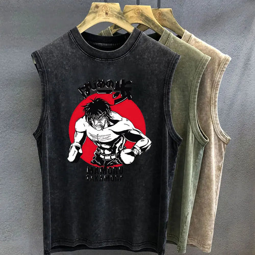 Men's Tank Top Anime Hajime No Ippo Graphic T-shirt Print Oversized