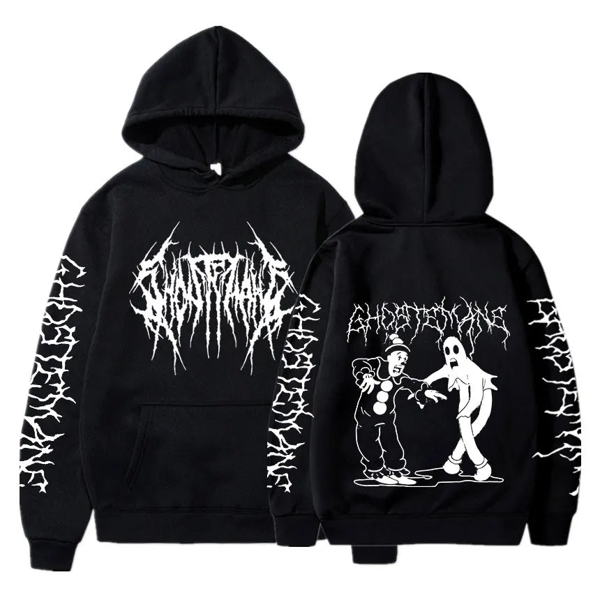 Ghostemane Double Sided Print Hoodie Men's Fashion Hip Hop Metal Rock Hoodies Gothic Oversized Sweatshirt Tracksuit Streetwear - ALMASTRONG