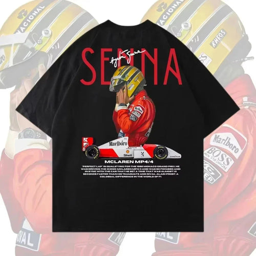 Senna Formula 1 Graphic T Shirts Gym Women T-shirts Man
