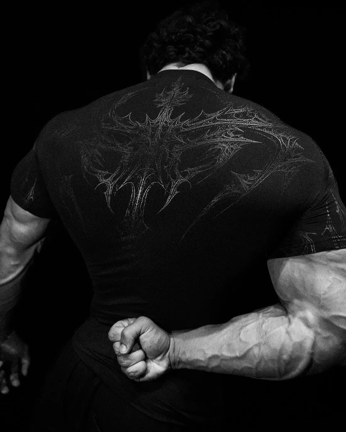 ALMASTRONG Men’s Gothic Gym T-shirt