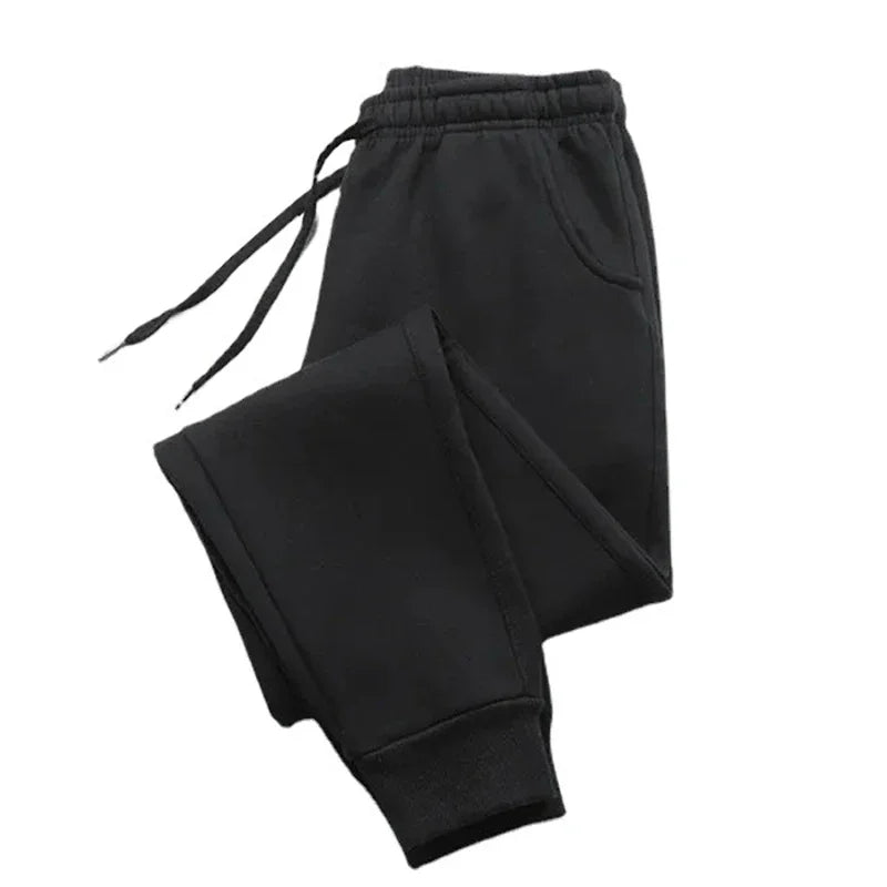 Mens Casual Pants Autumn Winter Fleece Sweatpants Men Running Jogger