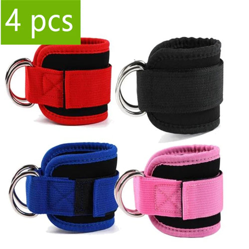 1/2Pcs Fitness Ankle Straps Adjustable D-Ring Support Cuffs Gym Leg