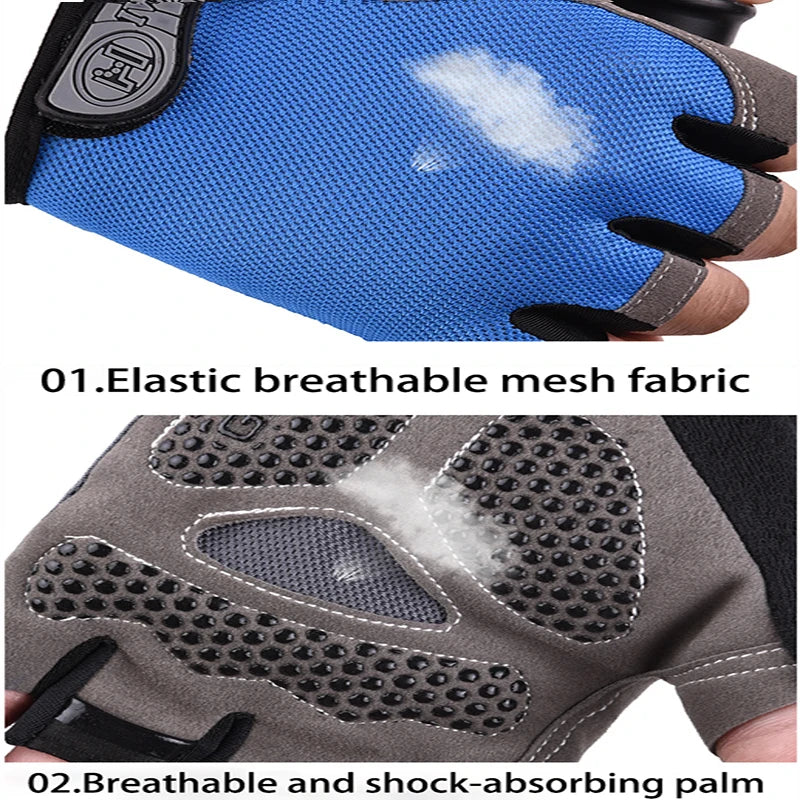 Gym Gloves Fitness Training Fingerless Men Women Bodybuilding Exercise