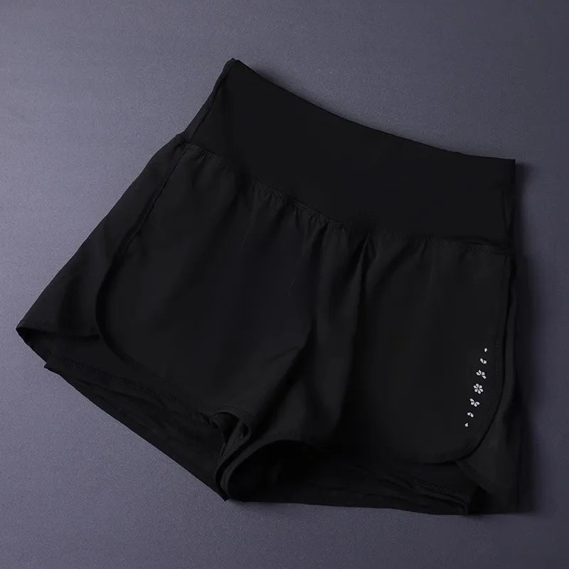 Women's 2 in 1 Shorts with Pockets - Lightweight Breathable Loose