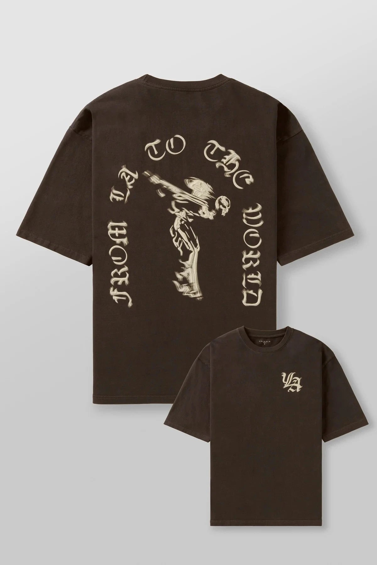 ALMASTRONG Men’s Oversized Sports T-Shirt – American Style Gym Training Tee